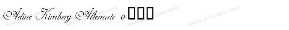 Adine Kirnberg Alternate_0字体转换